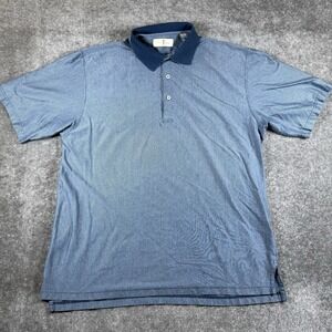 Harry Vardon Polo Shirt Men's Large Blue Short Sleeve Mercerized Golf Outdoor